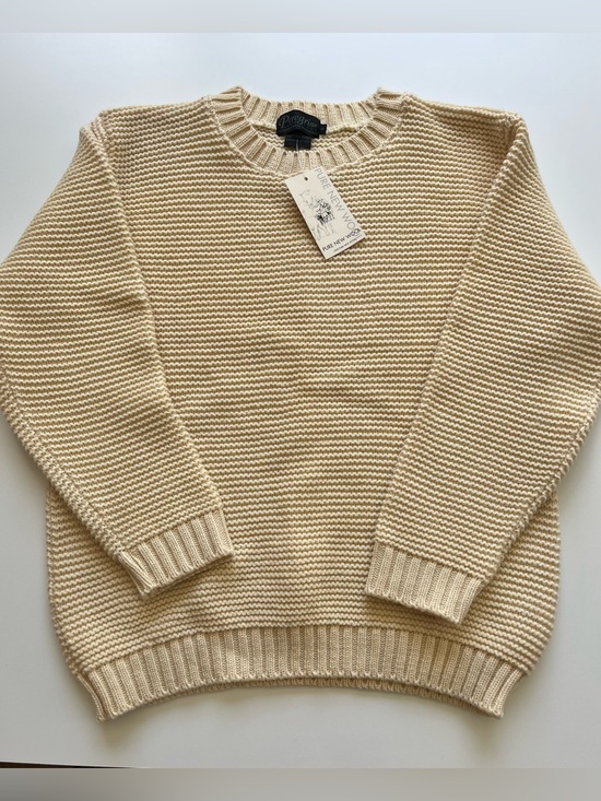 Peregrine Other - Peregrine England NWT 100% Pure Wool Chunky Knit Crewneck Sweater Cream L